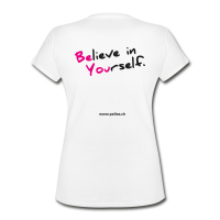 T-Shirt Damen "Believe in yourself" V-Ausschnitt